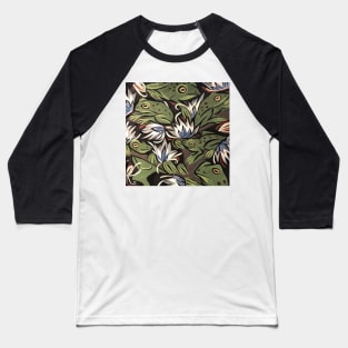 Water Lily Frogs Baseball T-Shirt